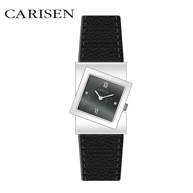 Carisen CDC24301 Custom Logo OEM Titanium Ronda 762 Quartz Movement Lady Opal Dial Watch with Sapphire Crystal Glass