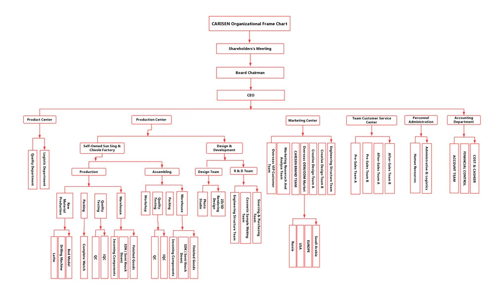 Carisen Watch Company Structure