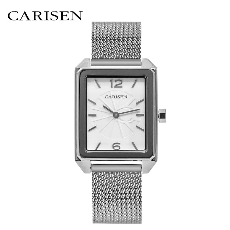 CDY2262 Custom Logo Lady Watch Minimalist Square 316l Stainless Steel Japan Movement Women Watch