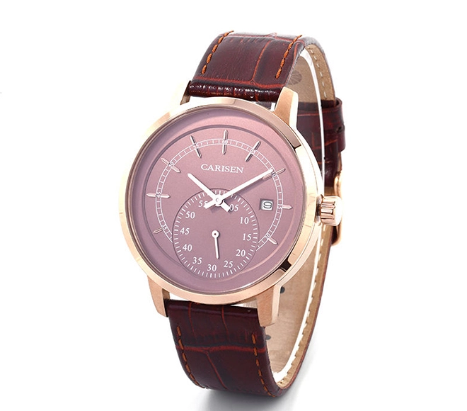 mens brown leather watch